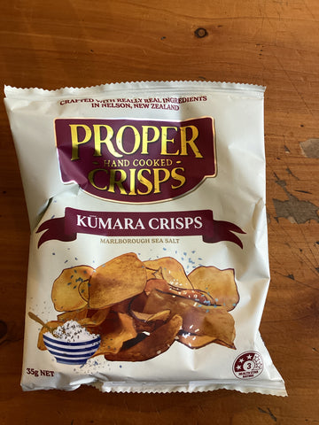 Kumara crisps lightly salted