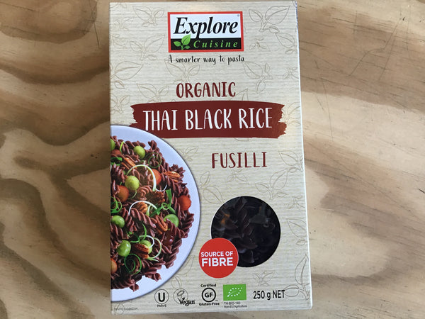 Black rice fusilli