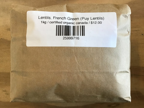 Lentils, French Green (Puy Lentils)