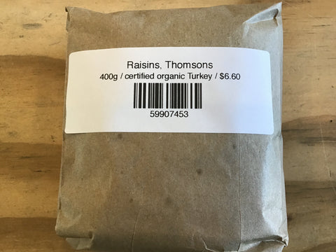Raisins, Thomsons